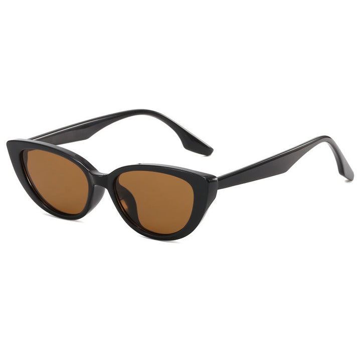 Fashionable women's cat-eye sunglasses with full UV protection. Trendy eyewear for stylish sun care.