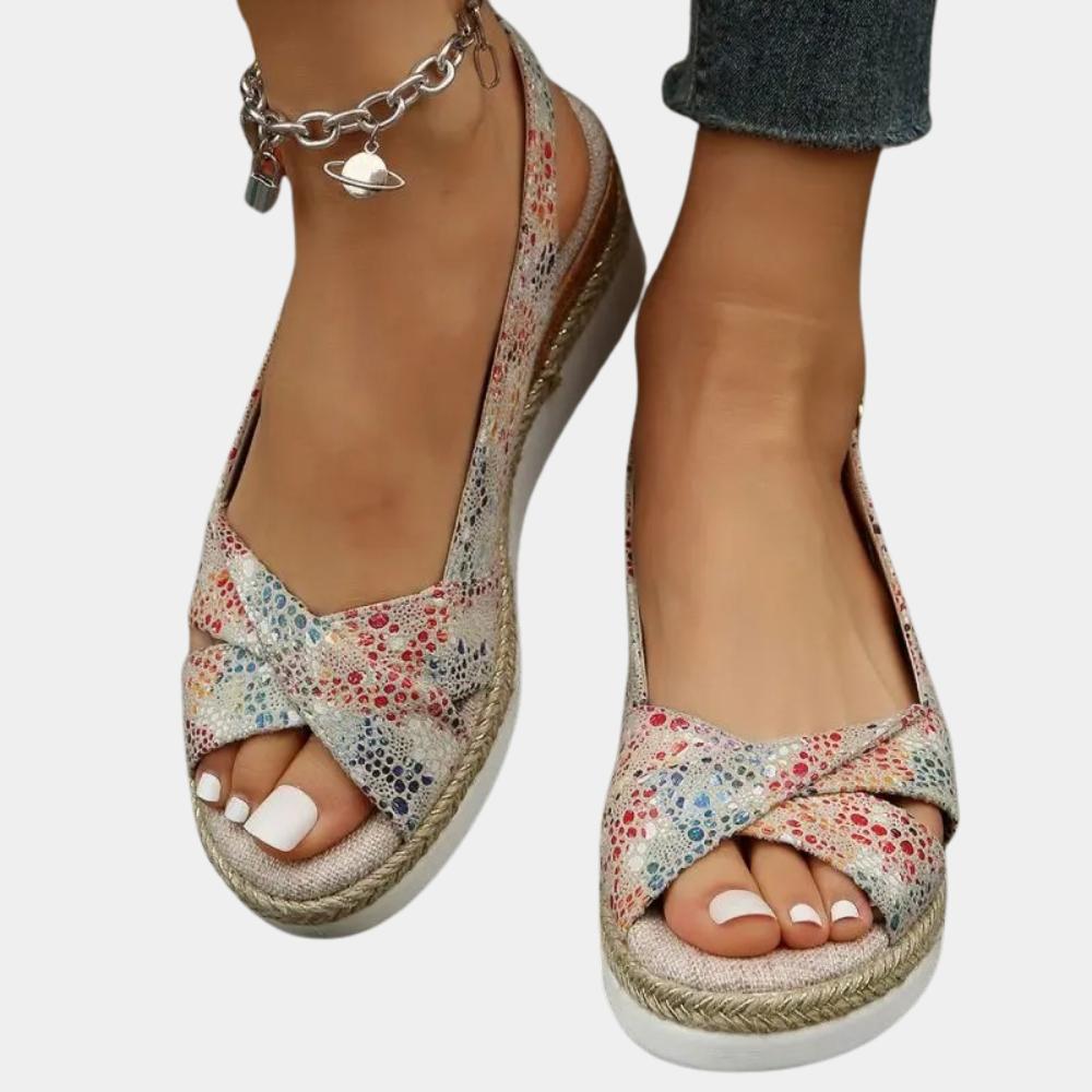 Women's chic espadrille flats, comfortable for all-day wear. Perfect slip-on casual summer footwear.