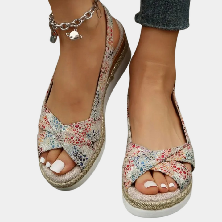 Women's chic espadrille flats, comfortable for all-day wear. Perfect slip-on casual summer footwear.