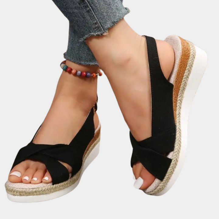 Versatile women's espadrille flats, perfect comfortable slip-on footwear for casual outings or summer strolls.