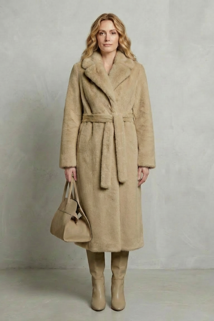 Effortlessly chic women's oversized long coat, a stylish option for severe winter weather.