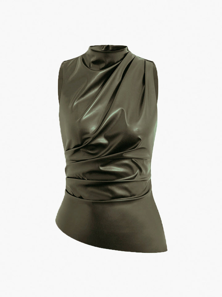 Sleek high neck women's summer top. Chic & modern design, perfect for elegant daytime or evening occasions.
