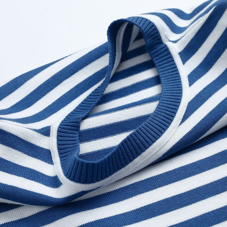 Women's long-sleeve striped t-shirt, a chic and comfortable top for casual everyday style.