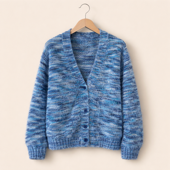 Versatile women's striped open-front cardigan, ideal for chic casual wear. Long sleeve, cozy, perfect for fall layering.