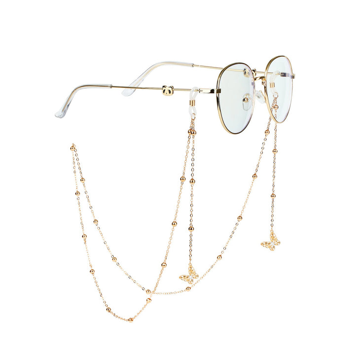 Elegant women's glasses chain, fashionable eyewear strap to keep your sunglasses safe.