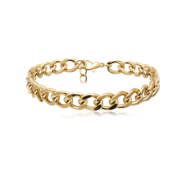 Stylish chunky link chain bracelet, a versatile women's jewelry fashion accessory. Great gift idea.