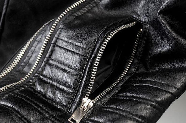 Chic women's outerwear: a black classic biker jacket, versatile for an edgy or sophisticated fashion.