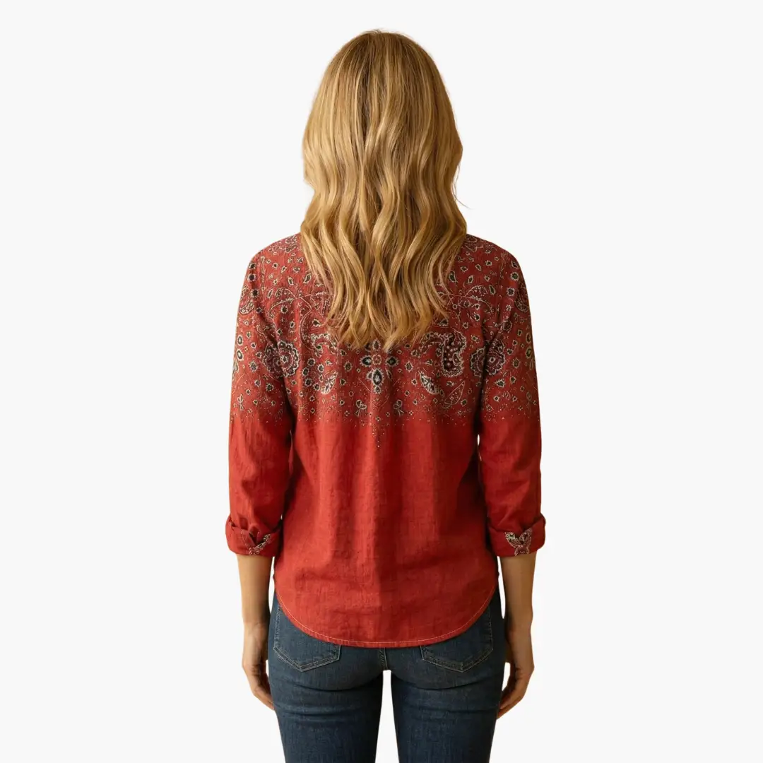 Women's classic long sleeve button-down for professional office style & elegant workwear.
