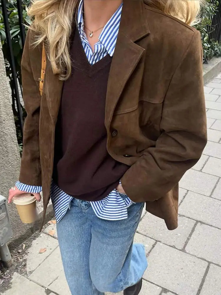 Women's timeless classic outerwear jacket, perfect for versatile style and everyday fashion.