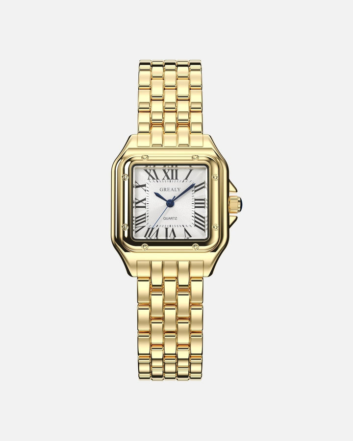 Women's Classic Quartz Watch with vintage-inspired design, elegant dial, and adjustable band for everyday wear.