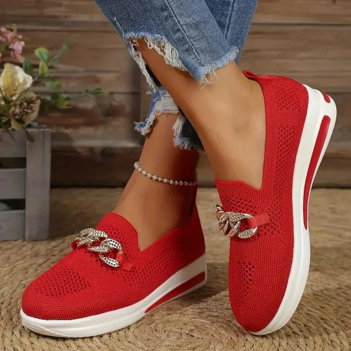 Stylish women's slip-on loafers, versatile flats ideal for work, casual outings, and professional settings.