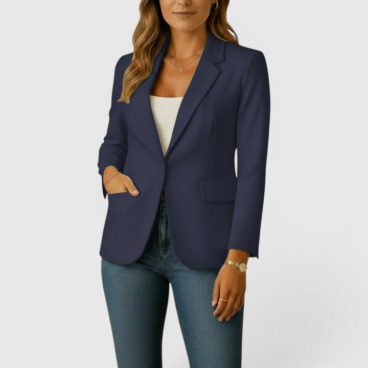 Comfortable women's tailored blazer, stretch fabric ideal for long days of office work and events.