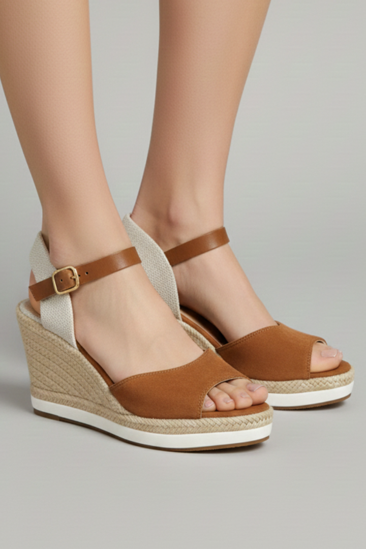 Chic women's closed-toe espadrille sandals, slingback design for elegant comfort on warm weather travels.