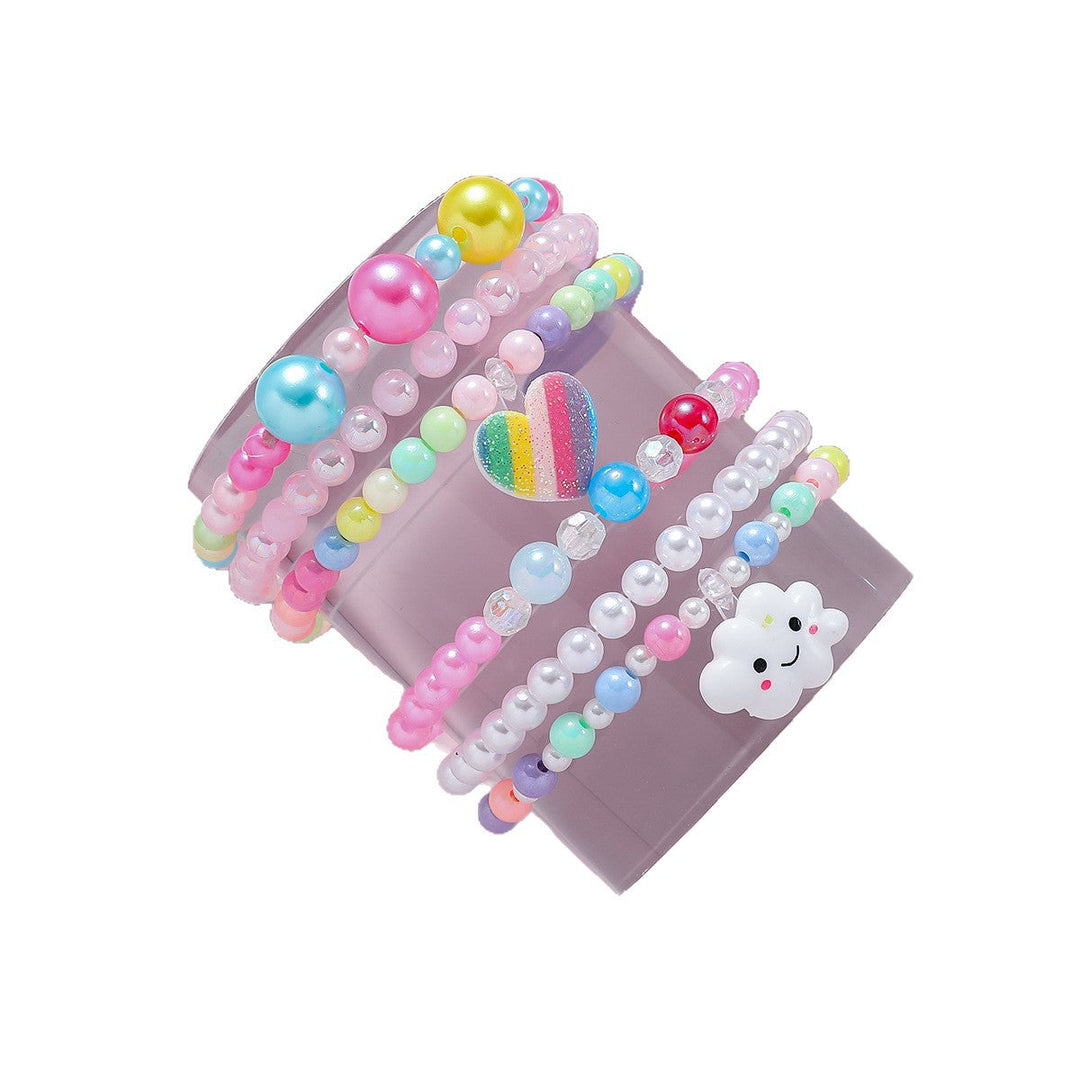 Stylish women's colorful beaded bracelet set, an ideal fashion gift for her.