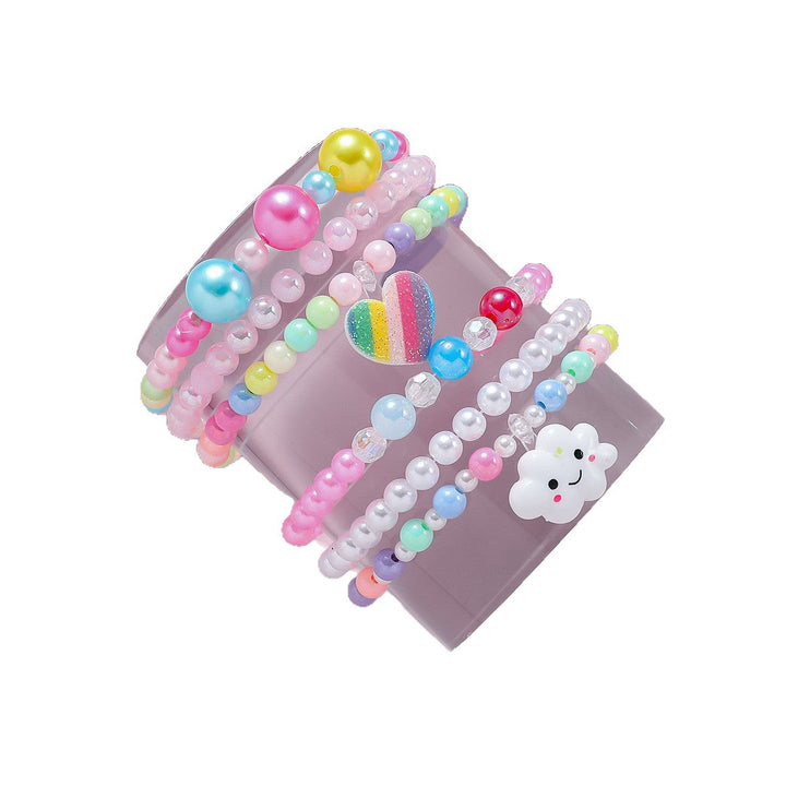 Stylish women's colorful beaded bracelet set, an ideal fashion gift for her.