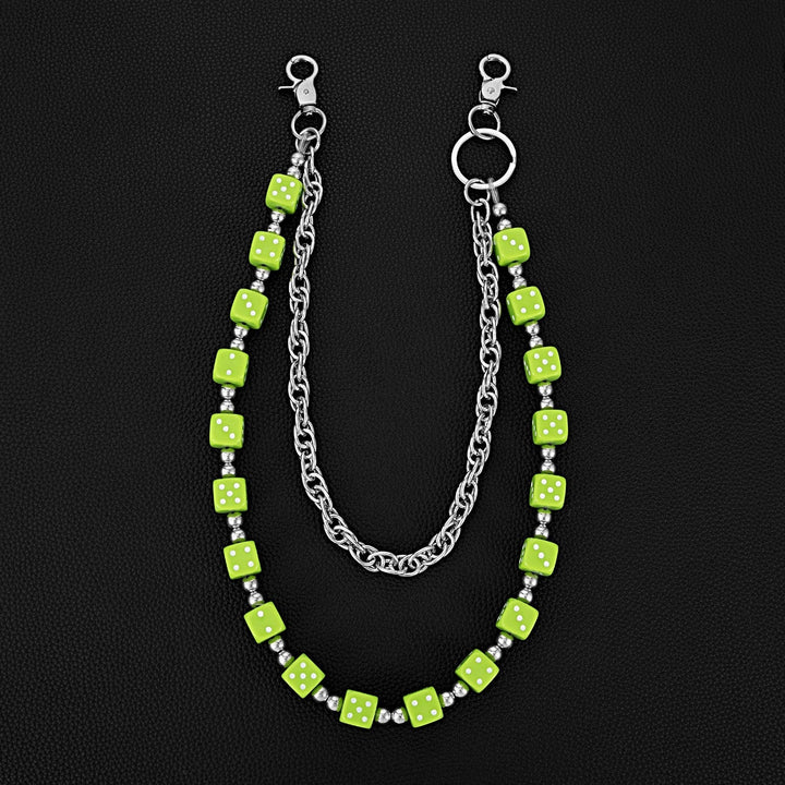 Bold women's colorful cubes chain bracelet, a vibrant and playful statement jewelry piece to uplift any look.