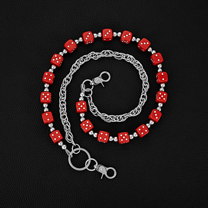 Dainty women's colorful cubes chain bracelet featuring small, vibrant cubic beads and a delicate chain.