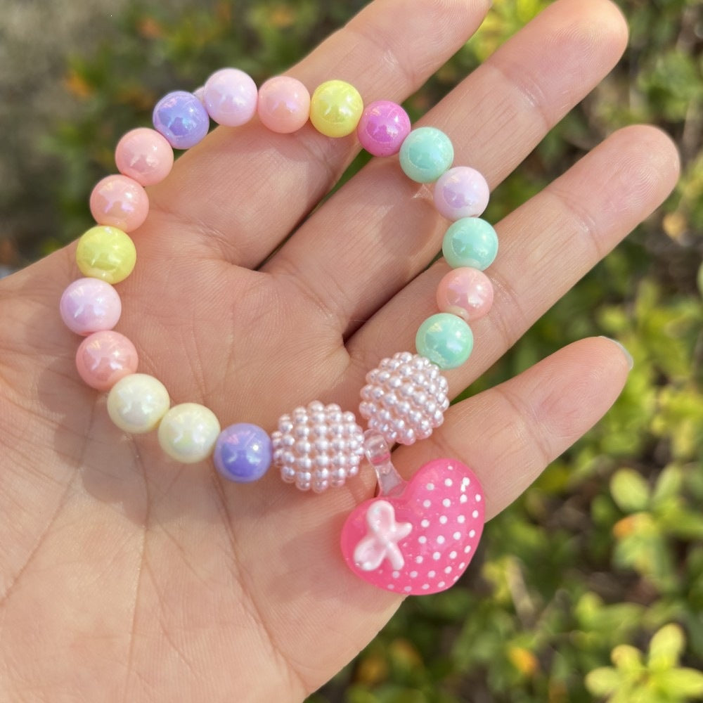 Brightly colored flower charm bracelet for women, perfect for summer fashion and daily wear.