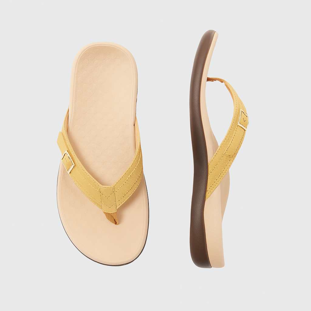 Women's vacation essential flip-flops, comfortable and supportive with arch support for beach & travel.