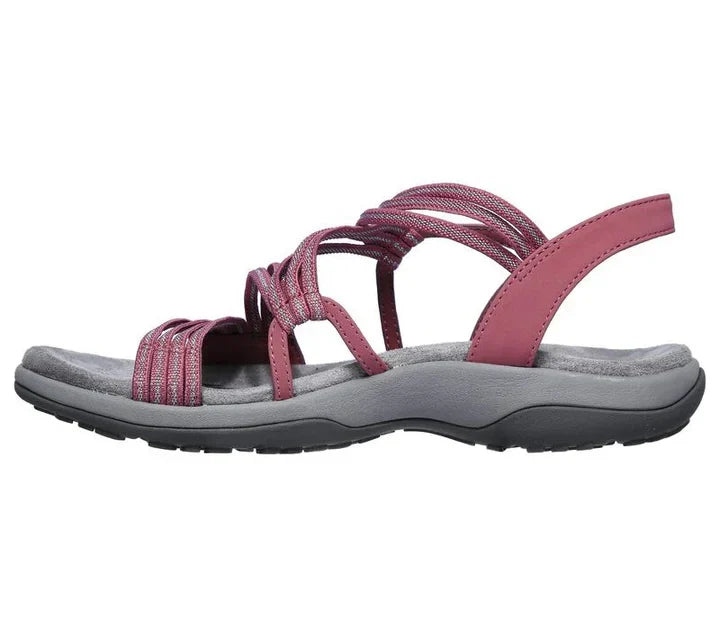 Chic women's comfort sandals, perfect for summer. Features adjustable straps & orthopedic foot support for walking.