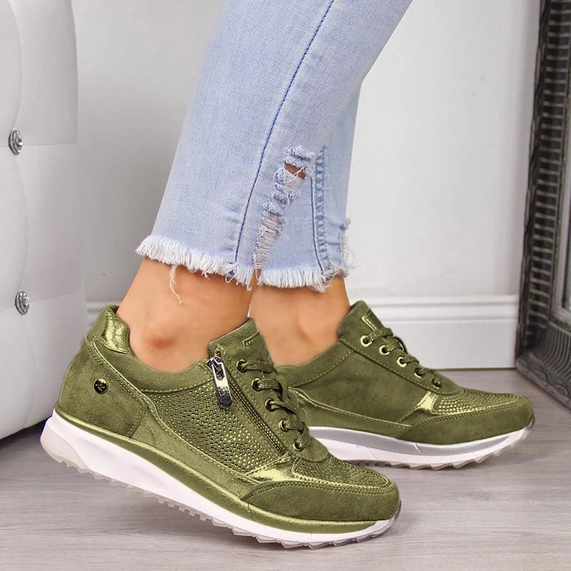 Women's walking sneakers with foot support & balance design, perfect for everyday comfort & orthopedic needs.