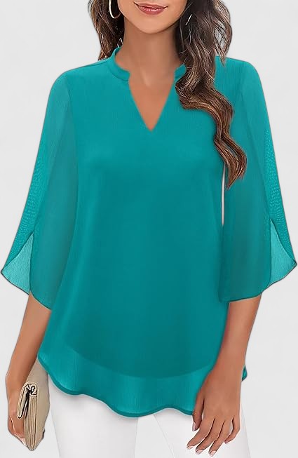 Everyday women's A-line blouse, comfortable and stylish, perfect for office or casual wear.
