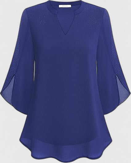 Elegant and comfortable A-line women's blouse, a versatile top for a chic feminine look.
