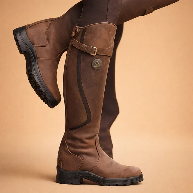 Women's comfortable high boots, perfect for all-day wear in fall/winter. Stylish & versatile footwear.