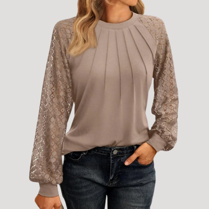 Everyday women's long sleeve layering top, comfortable & versatile for all seasons.