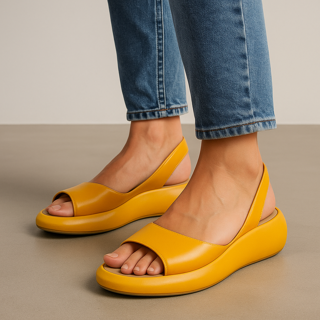 Summer-ready women's open-toe sandals. Comfortable, non-slip casual footwear for easy, secure walking.