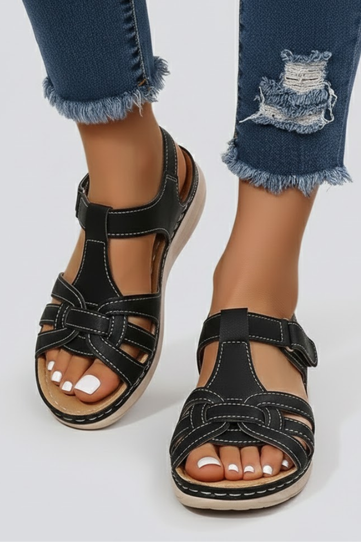 Versatile women's open toe strap sandals for ultimate summer comfort and casual everyday wear.