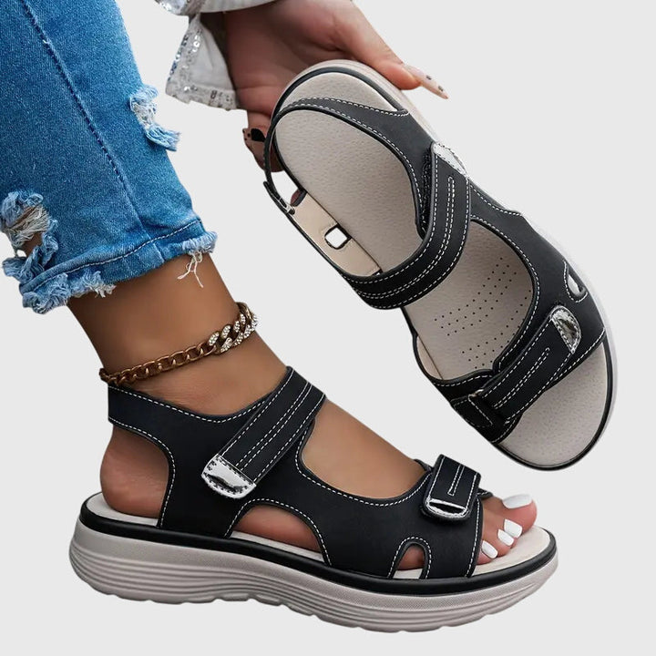 Stylish women's orthopaedic sandals with arch support, designed for ultimate comfort & pain relief.