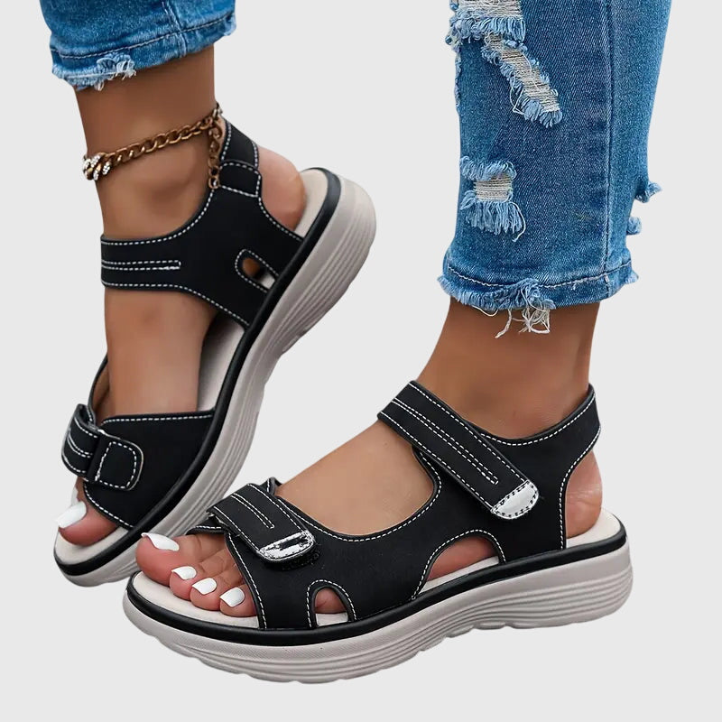 Casual women's summer sandals providing exceptional comfort and orthopaedic support for active feet.