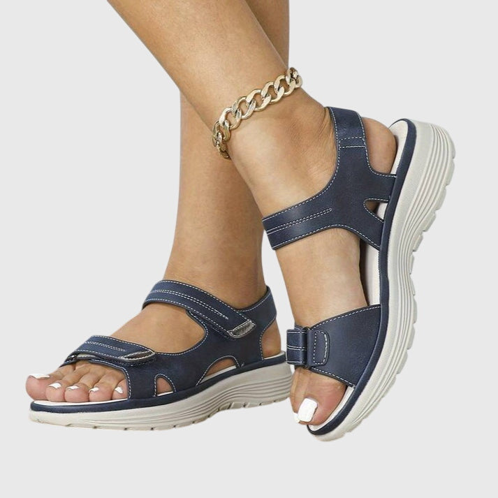 Adjustable strap women's walking sandals offering superior orthopaedic comfort & foot health.