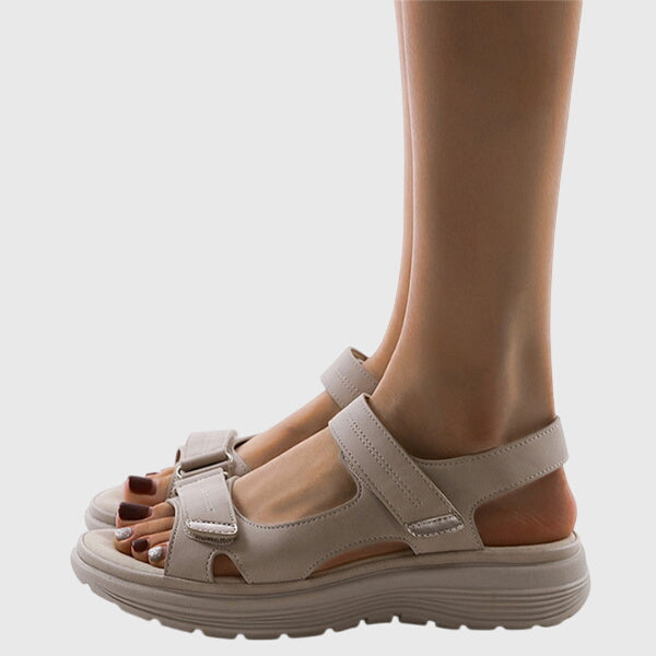 Comfortable women's walking sandals with orthopaedic design, featuring arch support & pain relief.
