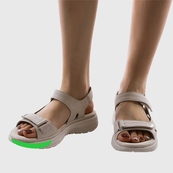 Orthopaedic women's sandals for walking, slip-resistant sole ensures comfortable everyday wear.