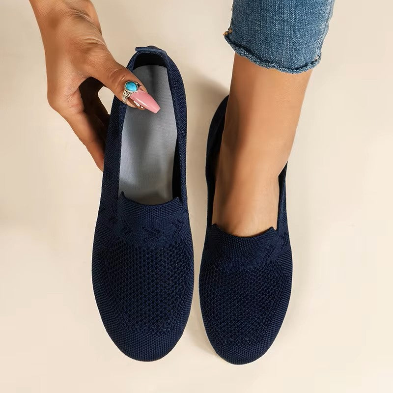 Orthopedic women's slip-on walking flats, designed for ultimate comfort, foot support, and everyday wear.