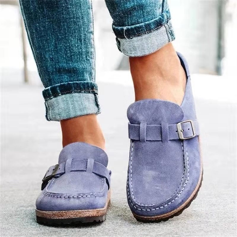 Orthopedic women's slip-on shoes providing excellent foot support for all-day comfort.