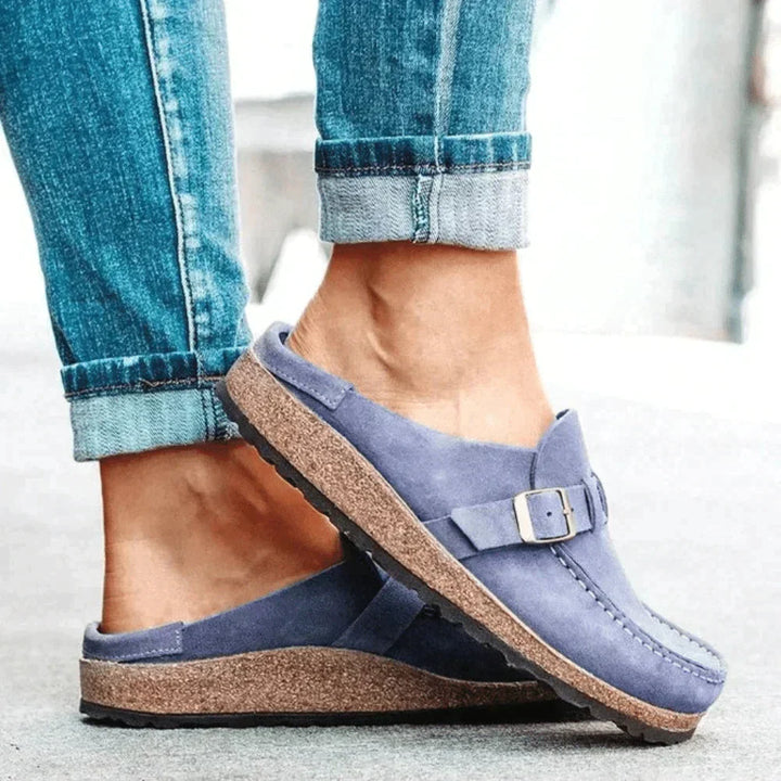 Fashionable women's orthopedic slip-on shoes, combining elegance with superior foot support.