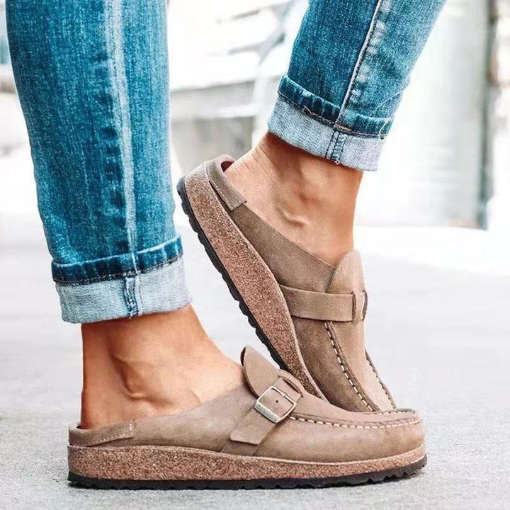 Easy slip-on women's orthopedic shoes, offering comfortable daily wear and essential foot support.