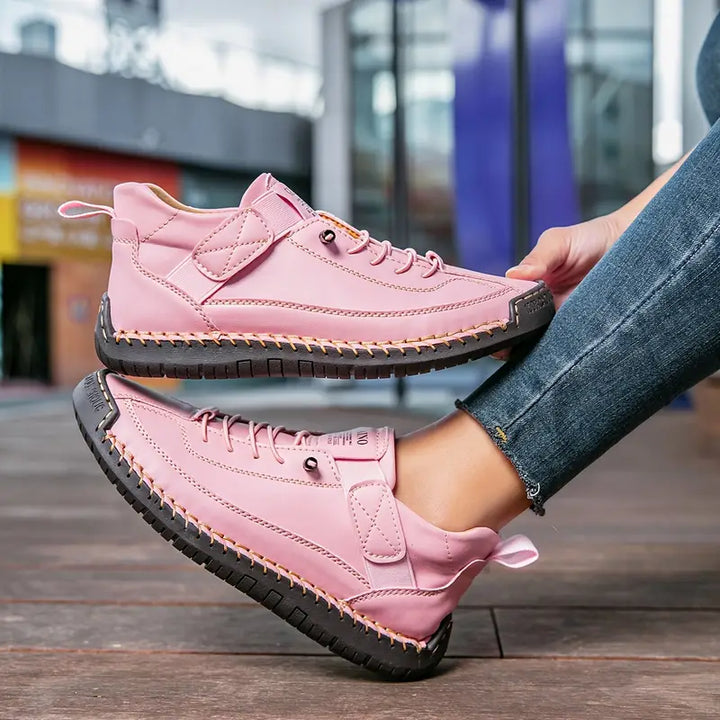 Breathable women's comfort shoes with orthopedic arch support, suitable for everyday pain relief.