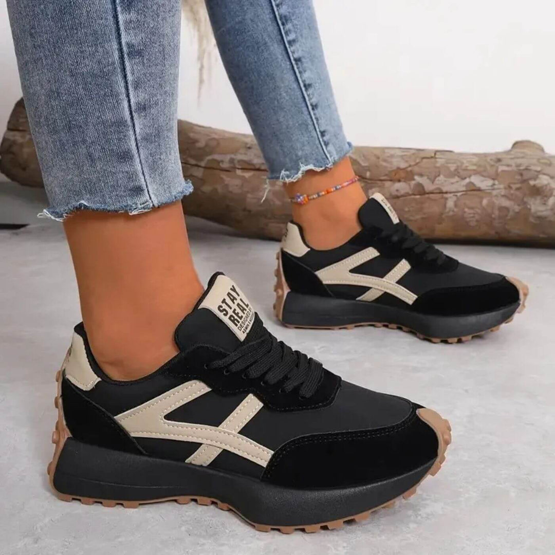 Women's comfortable orthopedic sports shoes, ideal for arch support & daily walking. Breathable & cushioned sneakers.
