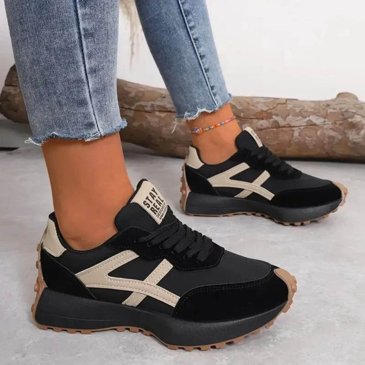 Women's comfortable orthopedic sports shoes, ideal for arch support & daily walking. Breathable & cushioned sneakers.