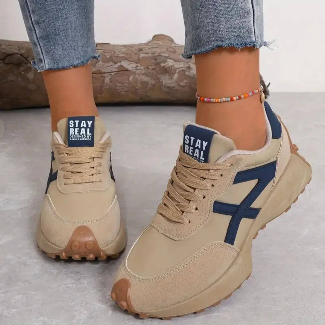 Stylish women's athletic sneakers for an active lifestyle, featuring superior comfort & orthopedic arch support.