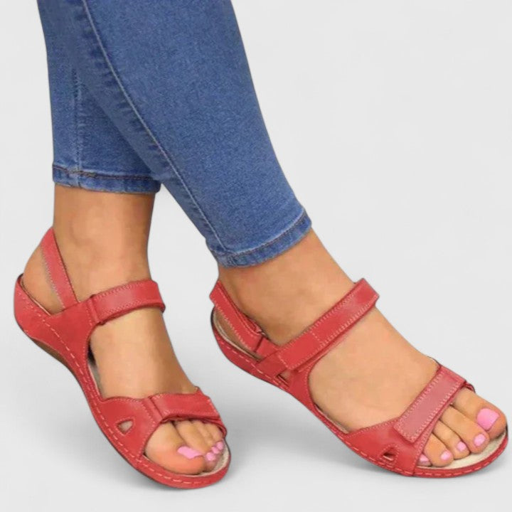 Women's comfortable slip-on sandals with excellent arch support for all-day wear and pain relief.