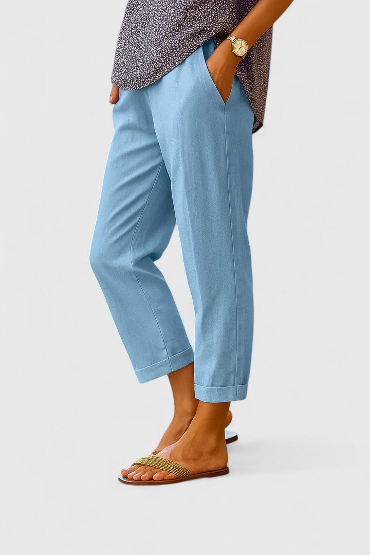 Women's comfortable straight-leg trousers, perfect for effortless movement and versatile daily fashion.