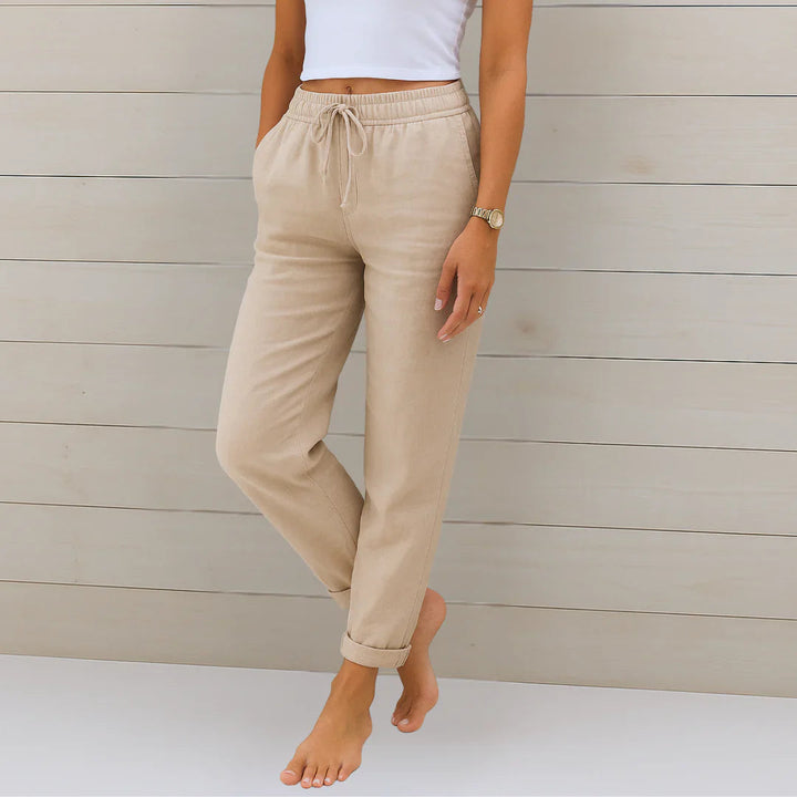 Women's comfortable stretch trousers, ideal for all-day wear & effortless style.
