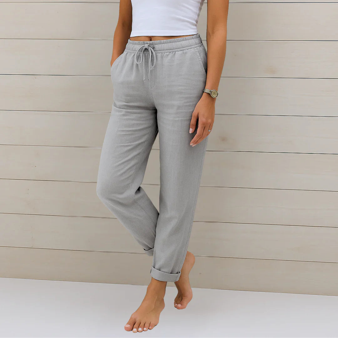 Effortlessly stylish women's stretch pants with a comfortable fit for daily wear.