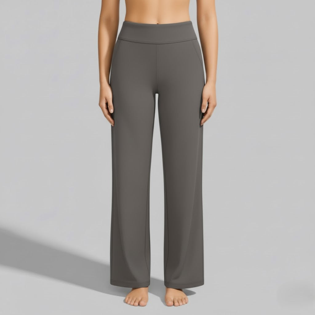 Women's comfortable stretch trousers in a classic black, perfect for everyday casual wear.