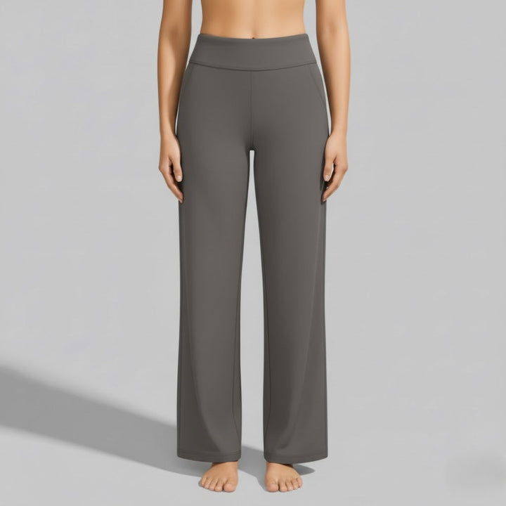 Women's comfortable stretch trousers in a classic black, perfect for everyday casual wear.